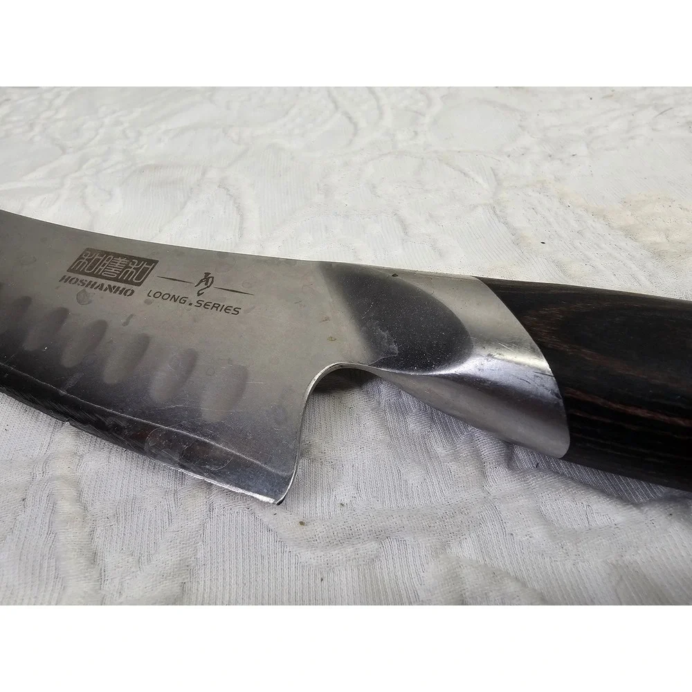 HOSHANHO Santoku Knife Unisex 7in Silver Excellent Loong Series Pakkawood Handle